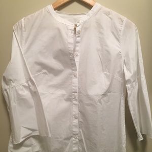 brand new J Crew poplin bell sleeve top